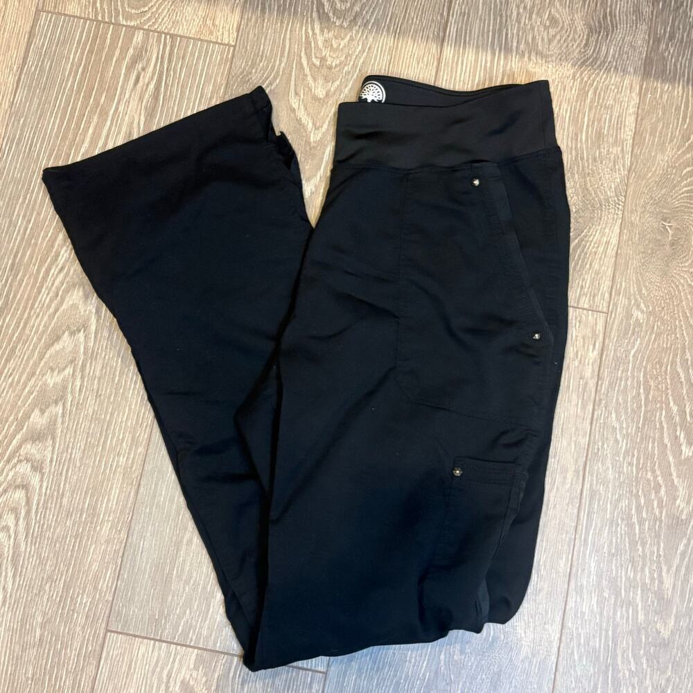 Healing Hands Black Straight Leg Scrub Pants Medium Tall